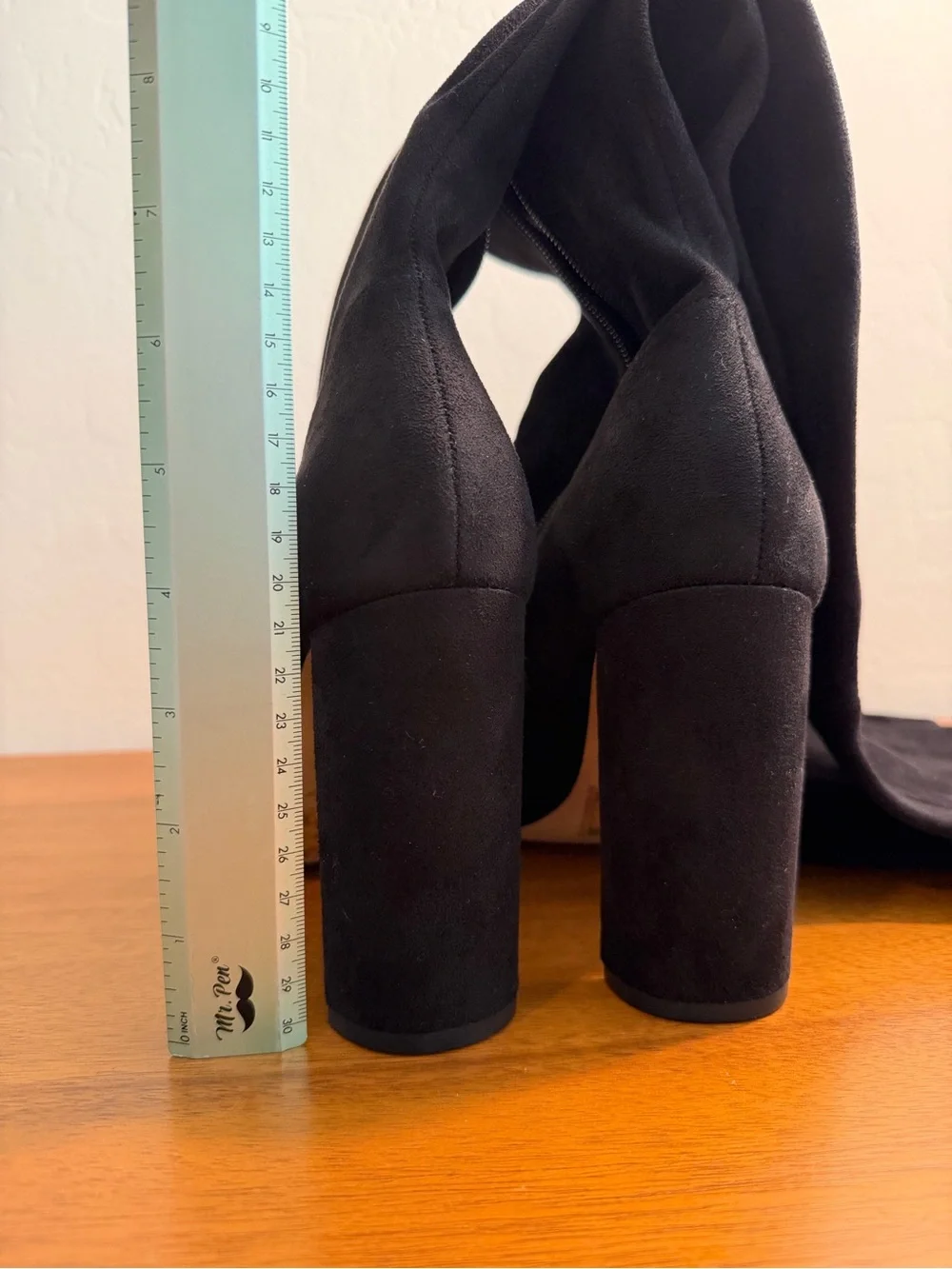 Aldo Suede Black Thigh High Boots